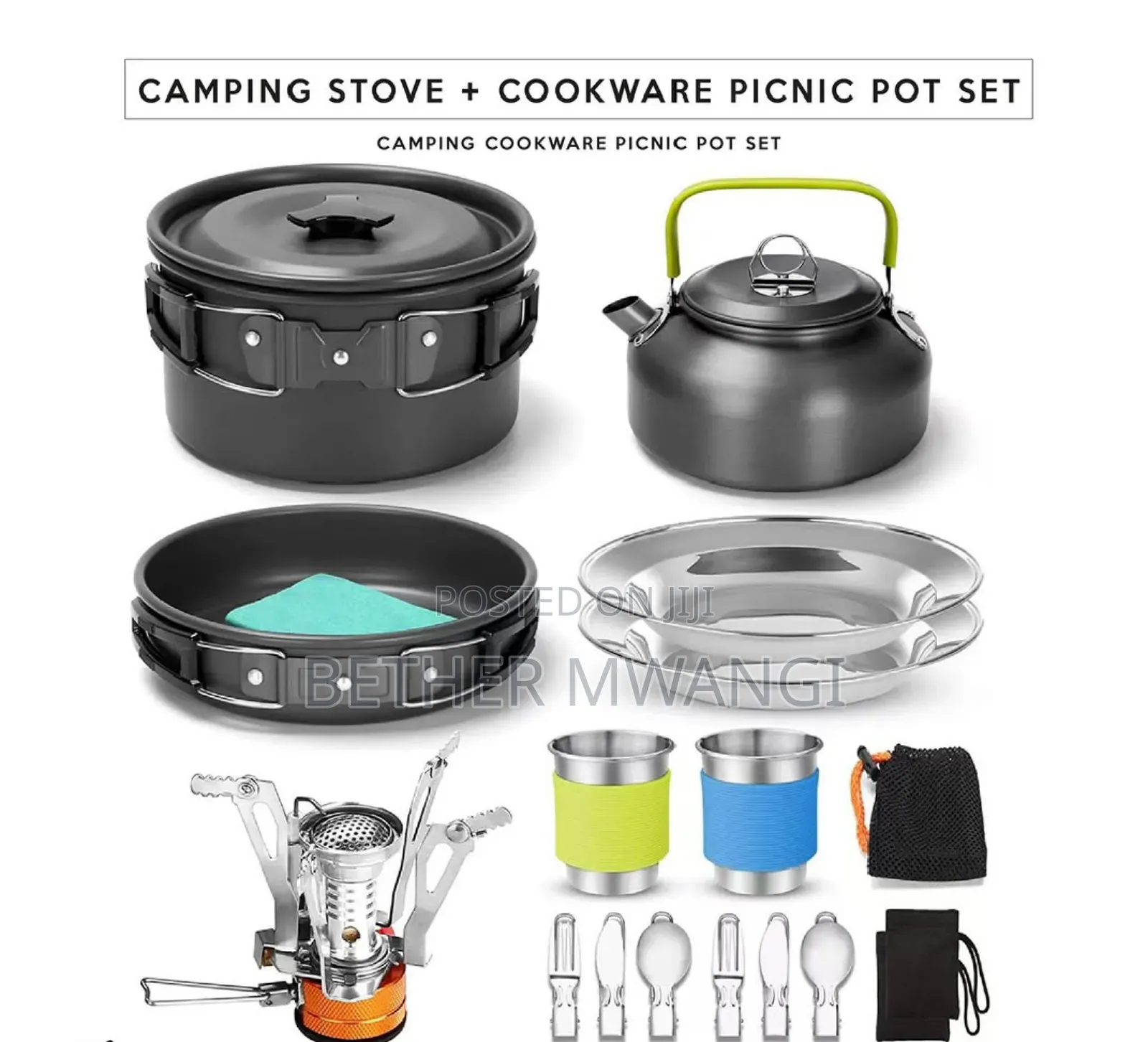 Camping Stove + Cookware Picnic Pot Set in Kenya