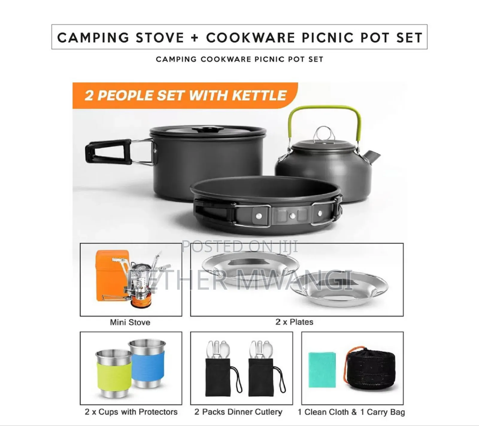 Camping Stove + Cookware Picnic Pot Set in Kenya