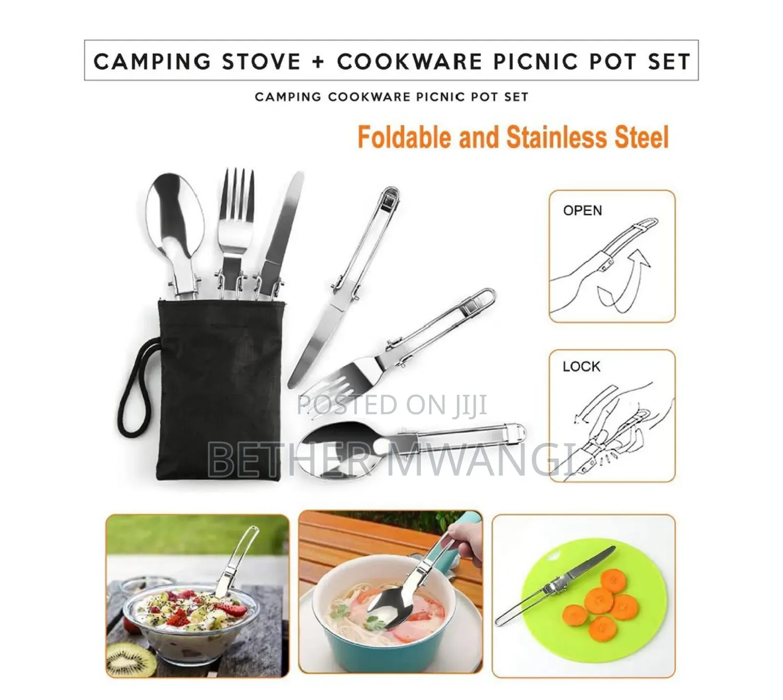 Camping Stove + Cookware Picnic Pot Set in Kenya