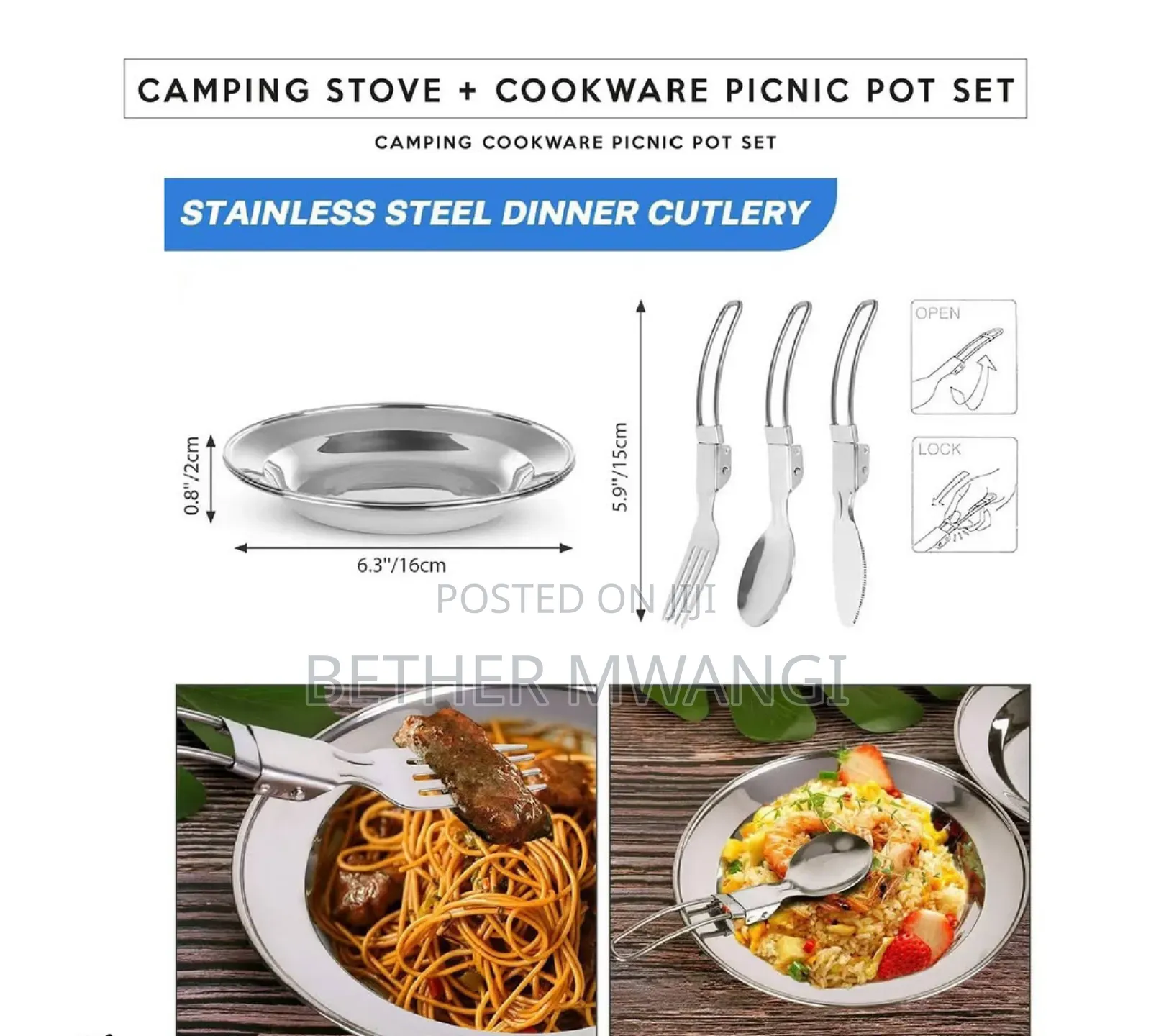 Camping Stove + Cookware Picnic Pot Set in Kenya