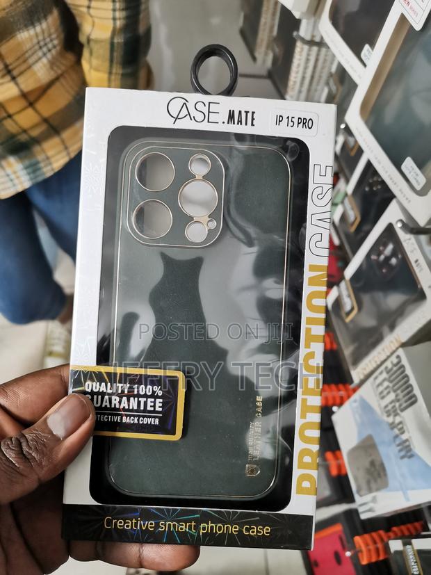 Bounceback iPhone 15 Pro Luxury Leather Plating Case - main view