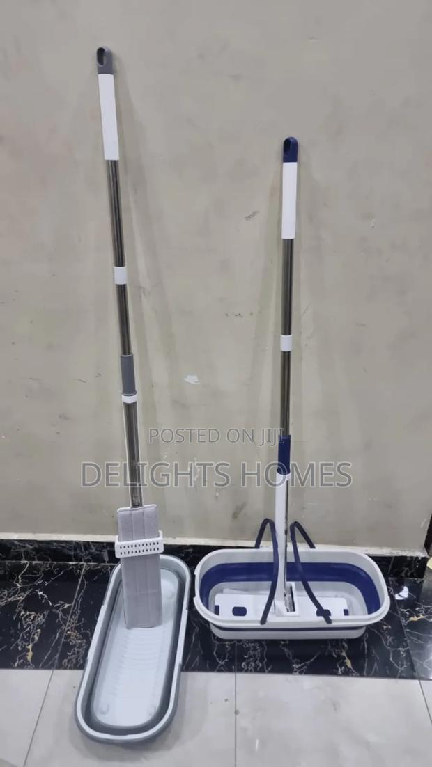 Self Ringing Hand Free Flat Mop With Foldable Bucket - thumbnail 3