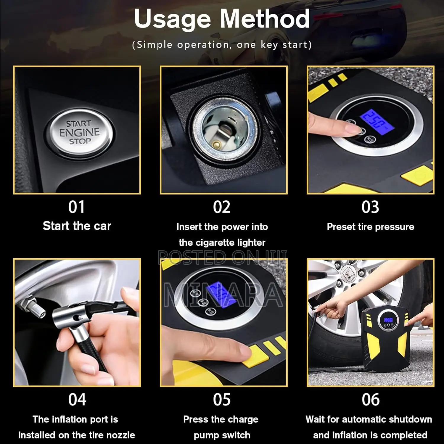 Car Tire Inflator / Portable Air Pump