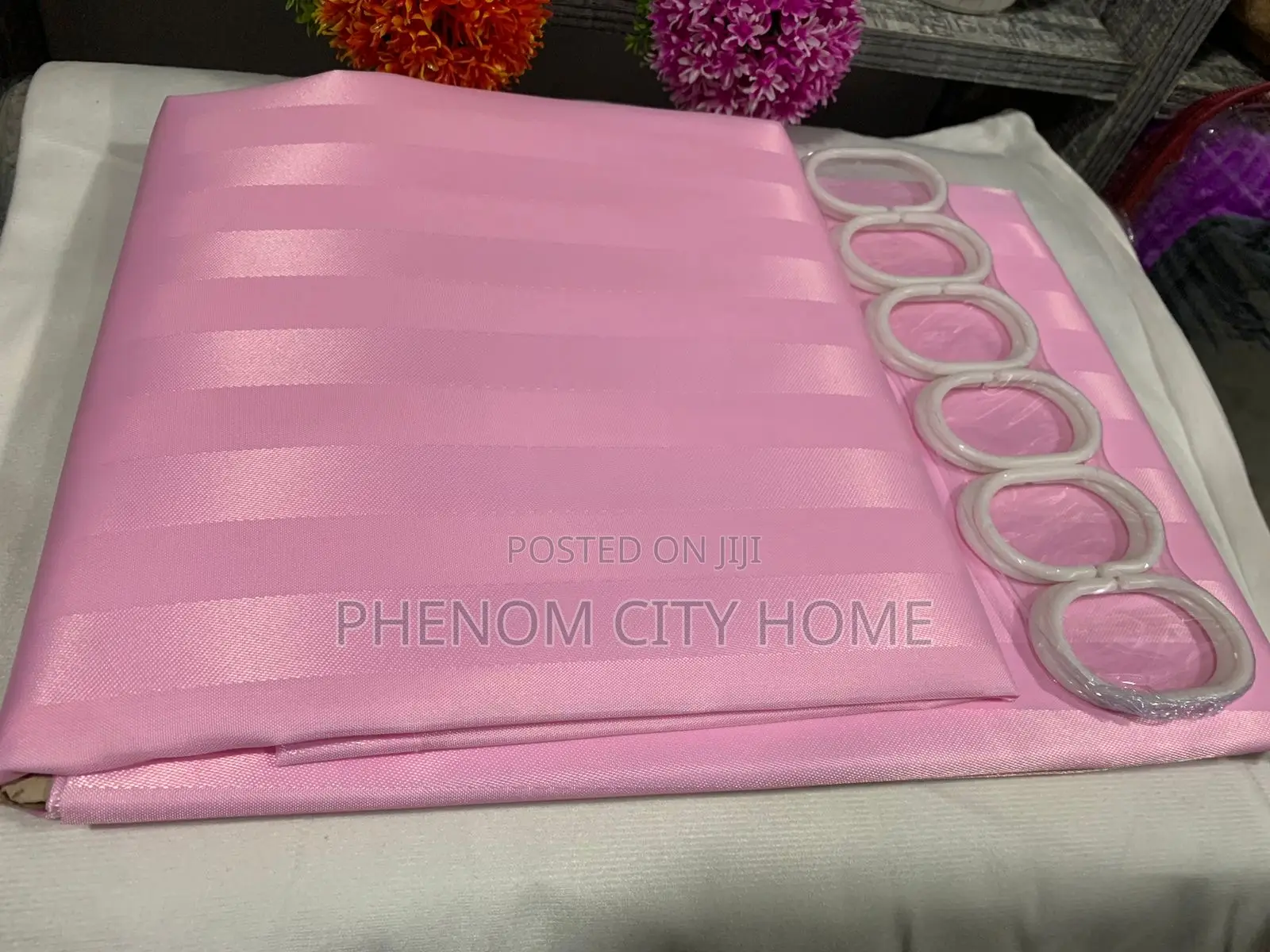 Stripe Fancy Pink Shower Curtain