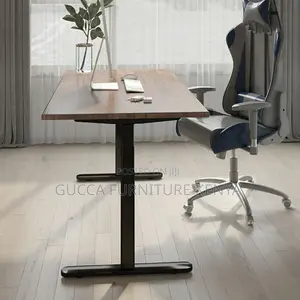 Office Tables:1600mm Elevating Desk With T-Metal Structure