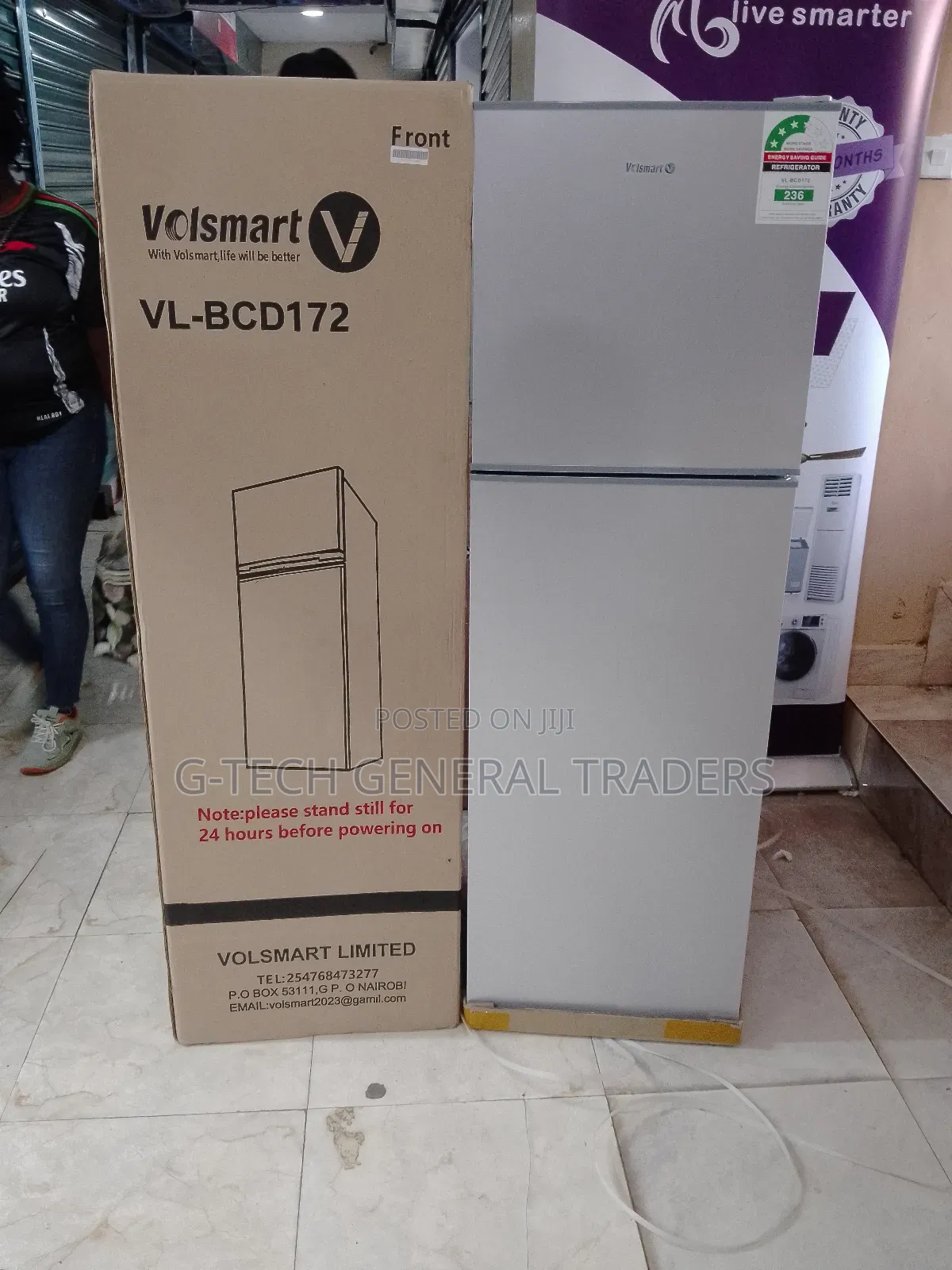 Volsmart Vl-Bcd172 Double Door 168l Refrigerator