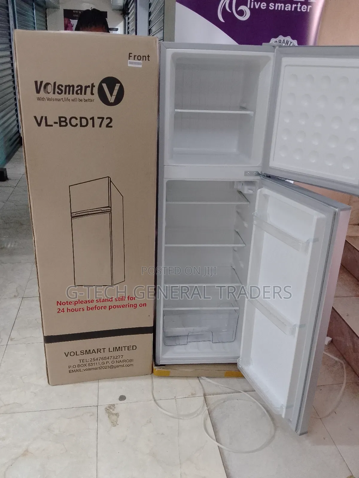 Volsmart Vl-Bcd172 Double Door 168l Refrigerator
