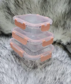 3 In1 Snack Storage Box Set Transparent Top Lid