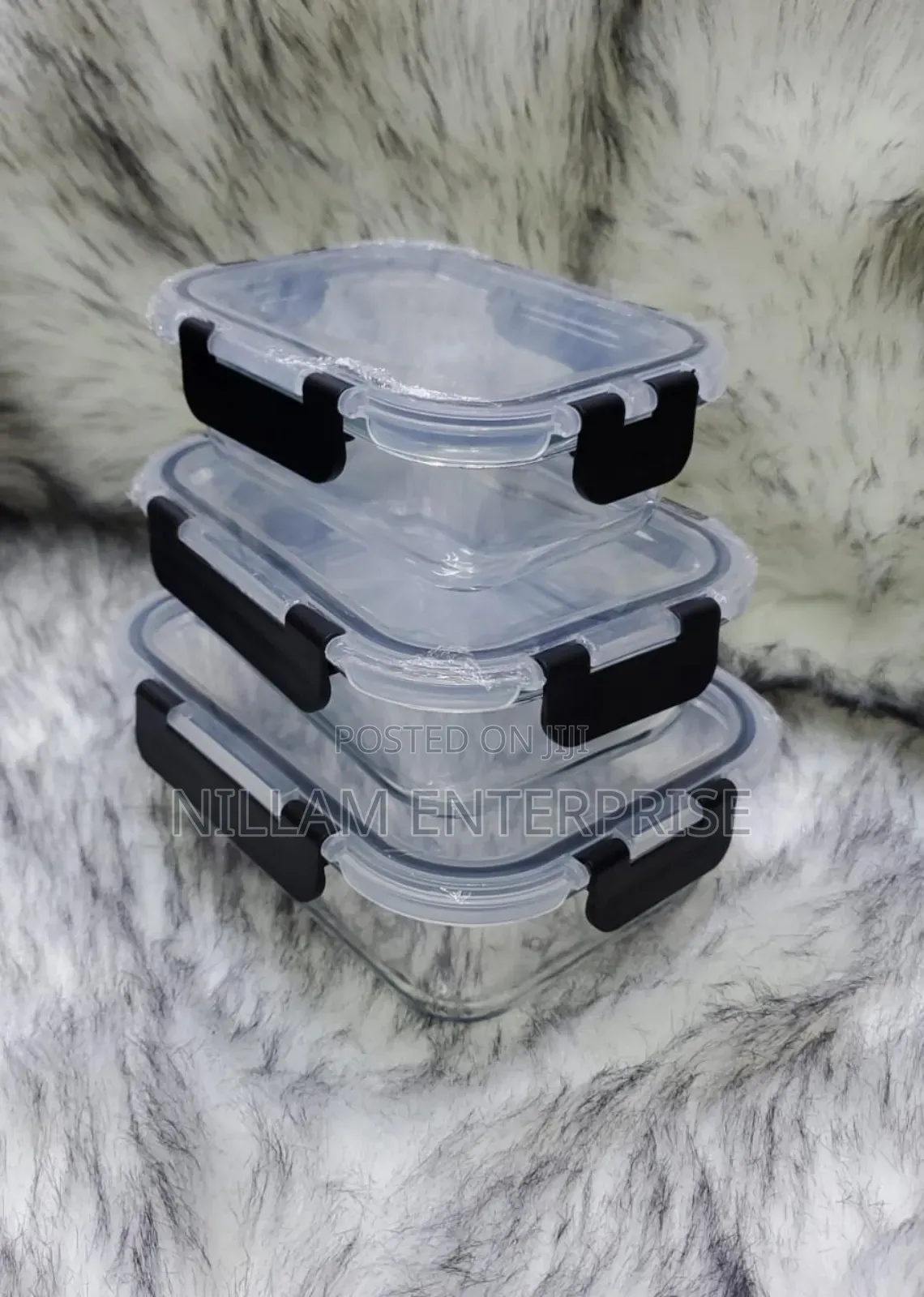 3 In1 Snack Storage Box Set Transparent Top Lid