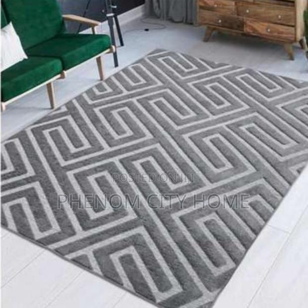 Modern Grey Microfiber Pattern Carpets With Rubber