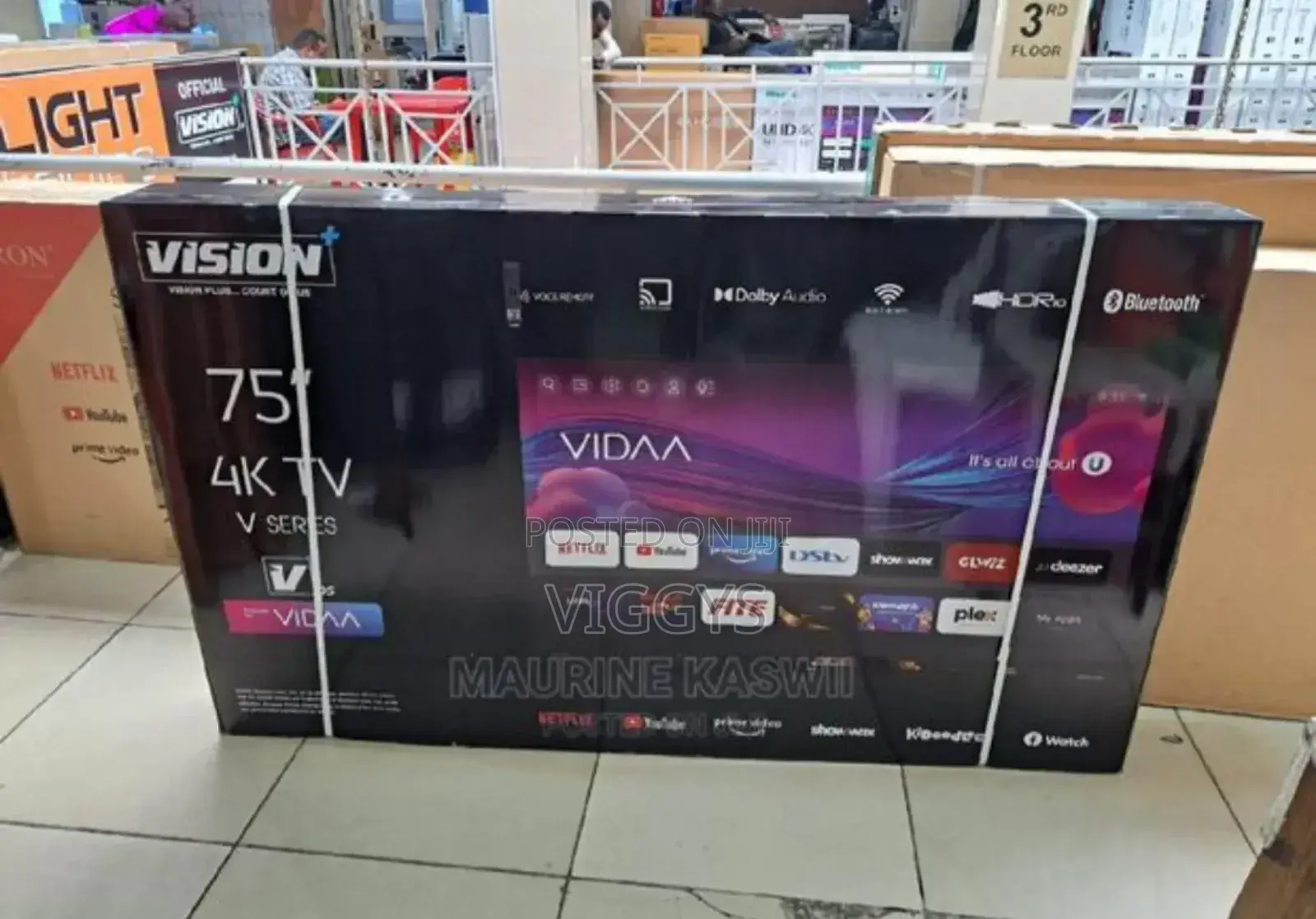 Vision 75" 4 K Smart Tv.