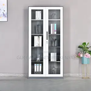 Cabinets:2-Door Storage Adjustable-Shelf Office Locker Unit