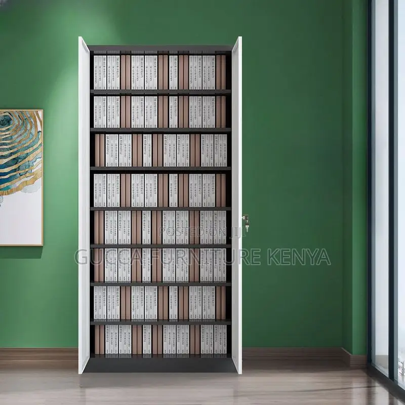 Cabinets:2-Door Storage Adjustable-Shelf Office Locker Unit