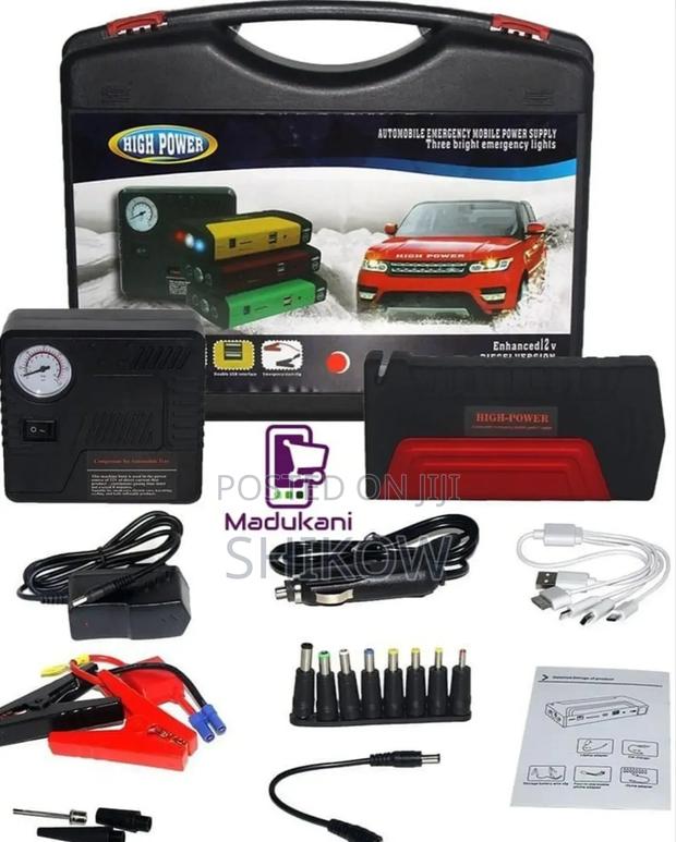 12v Portable Car Jump Starter Kit With Accessories
