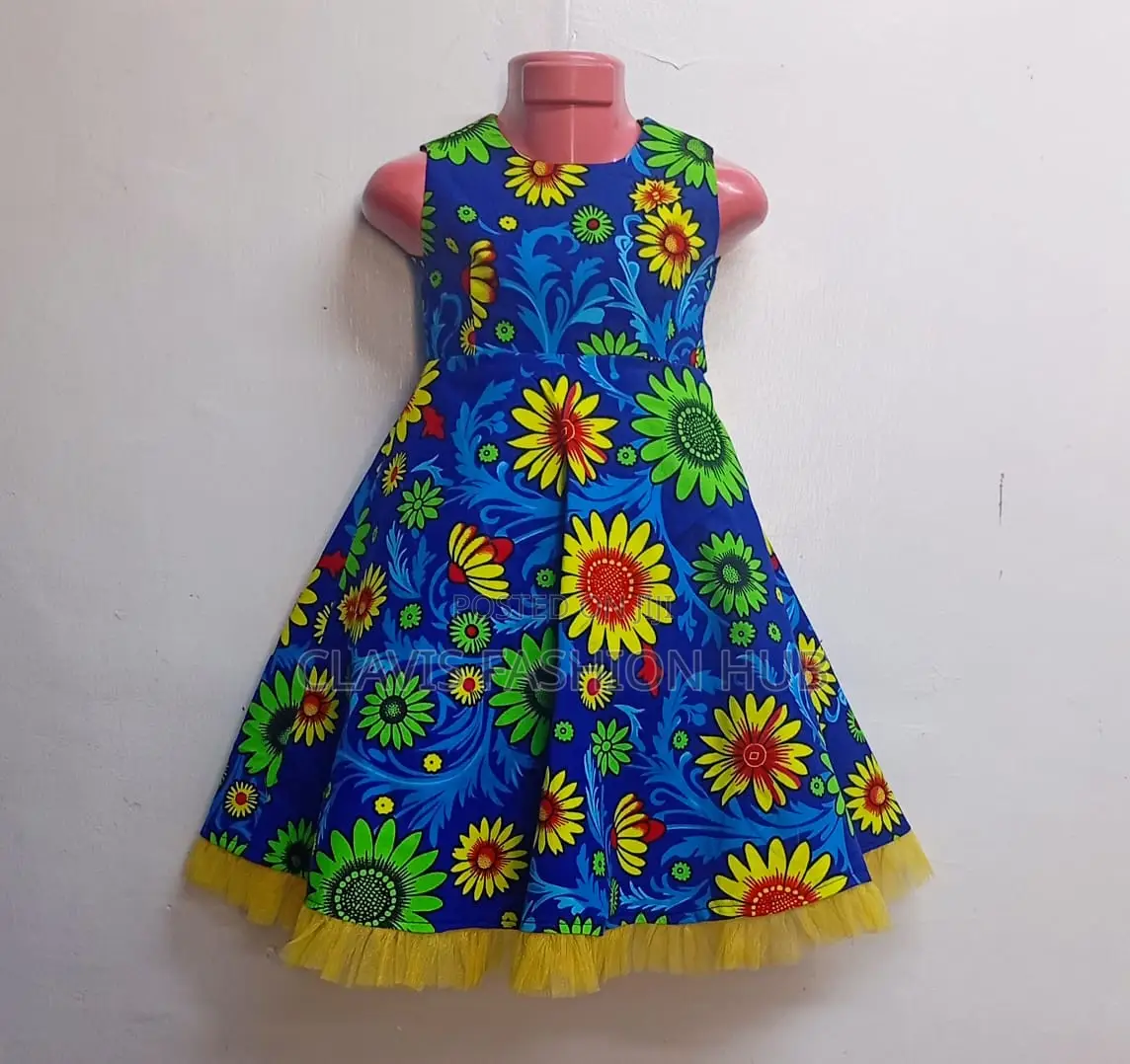 Girls Full Kitenge Dress