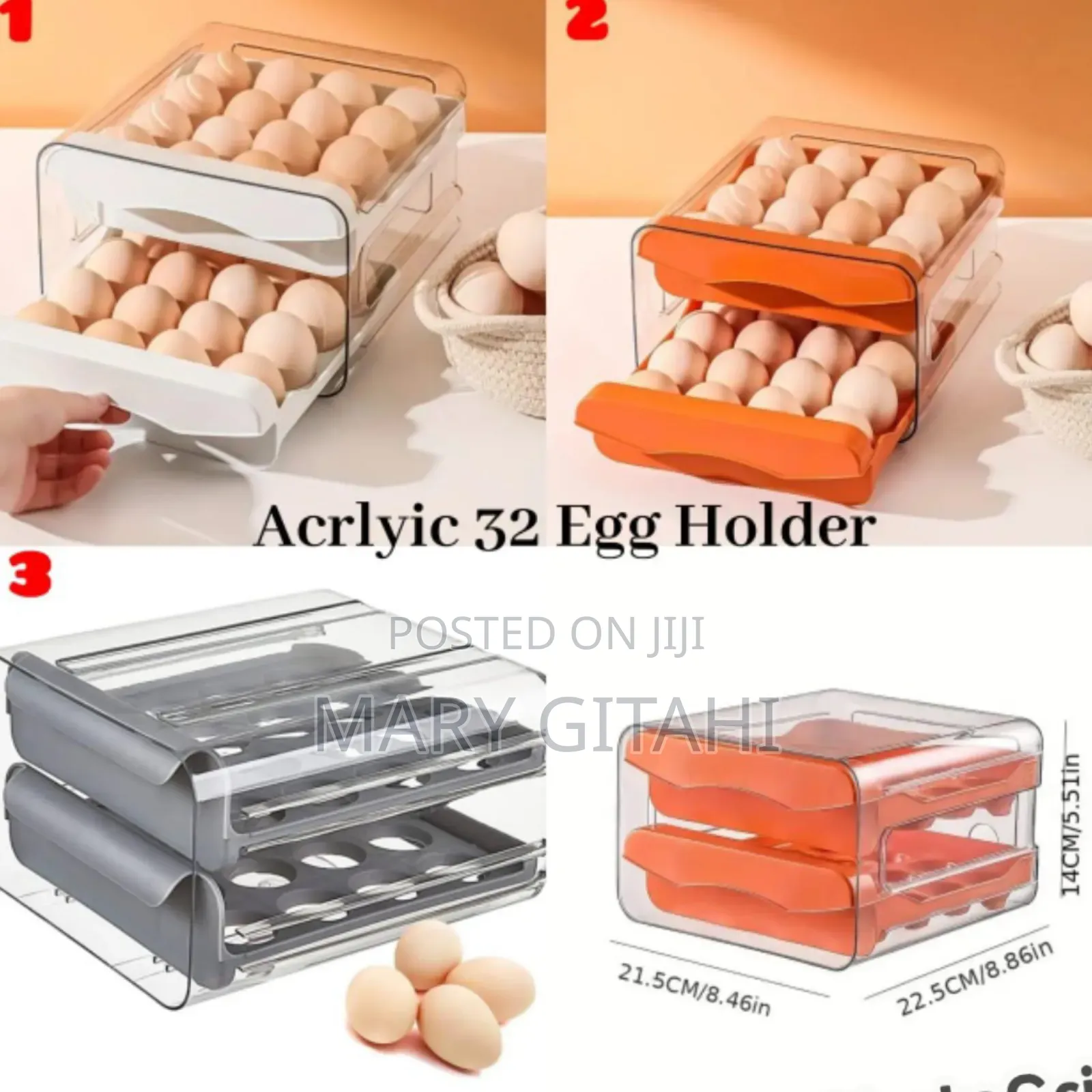 Multi Coloured 32 Egg Acrylic Holder