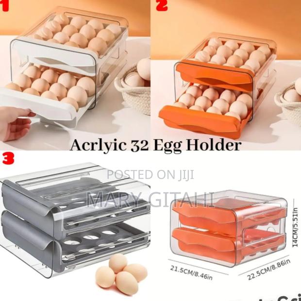 Multi Coloured 32 Egg Acrylic Holder - main view
