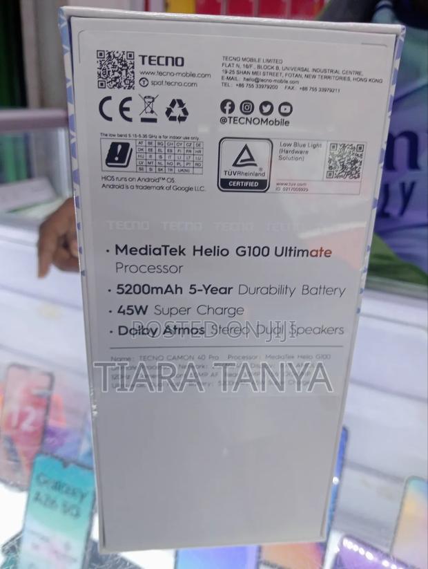 New Tecno Camon 40 Pro 256 GB Black - thumbnail 4