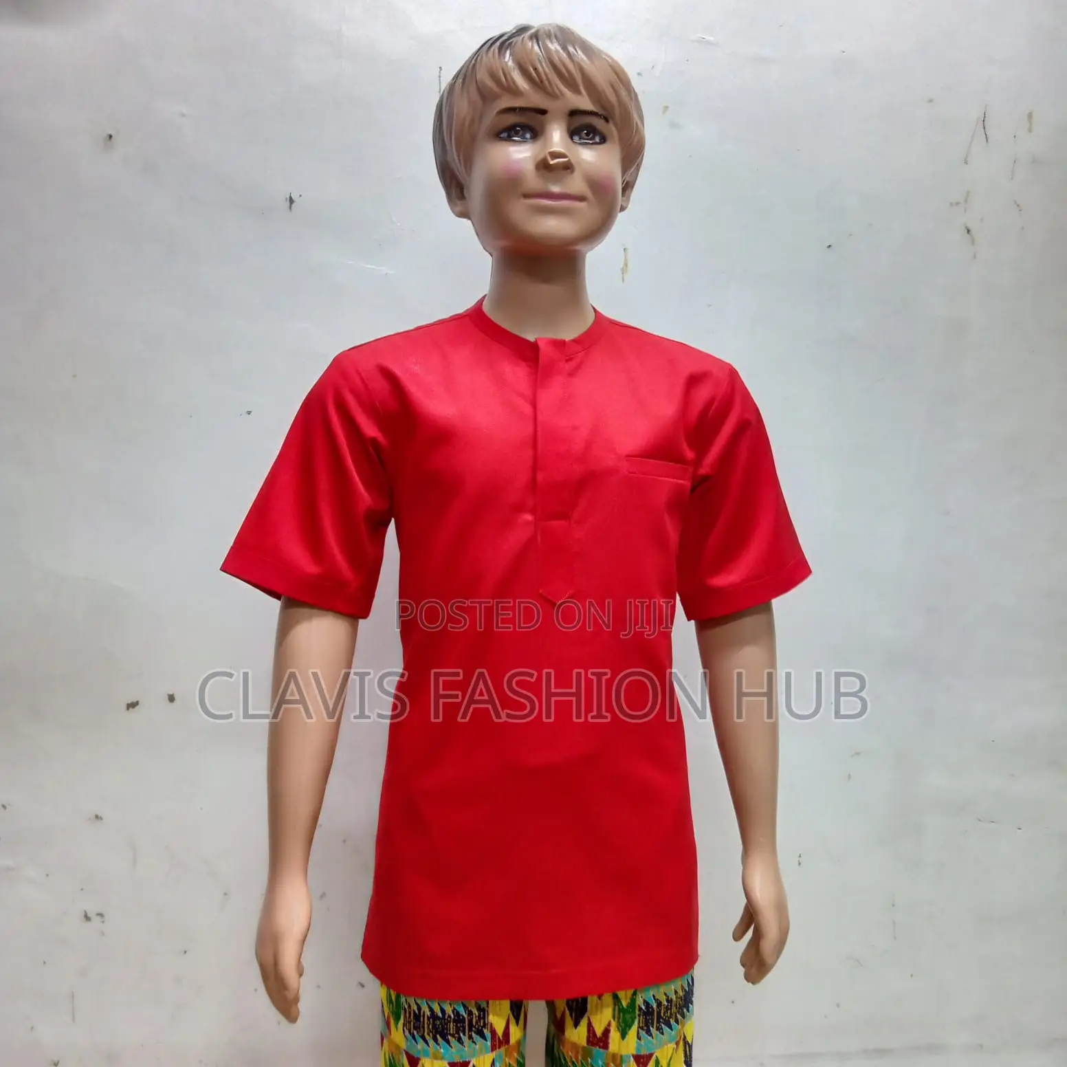 Readymade Boys Red African Shirts