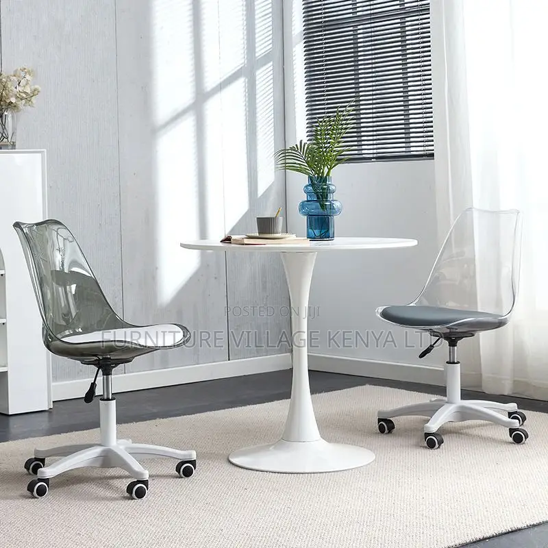 Office Chairs Swivel Minimalist Grey Transparent Task Stool