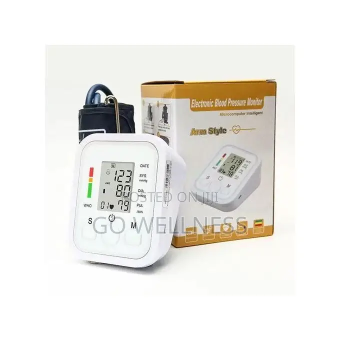 Electronic Blood Pressure Monitor, Powered by Batteries Electricity