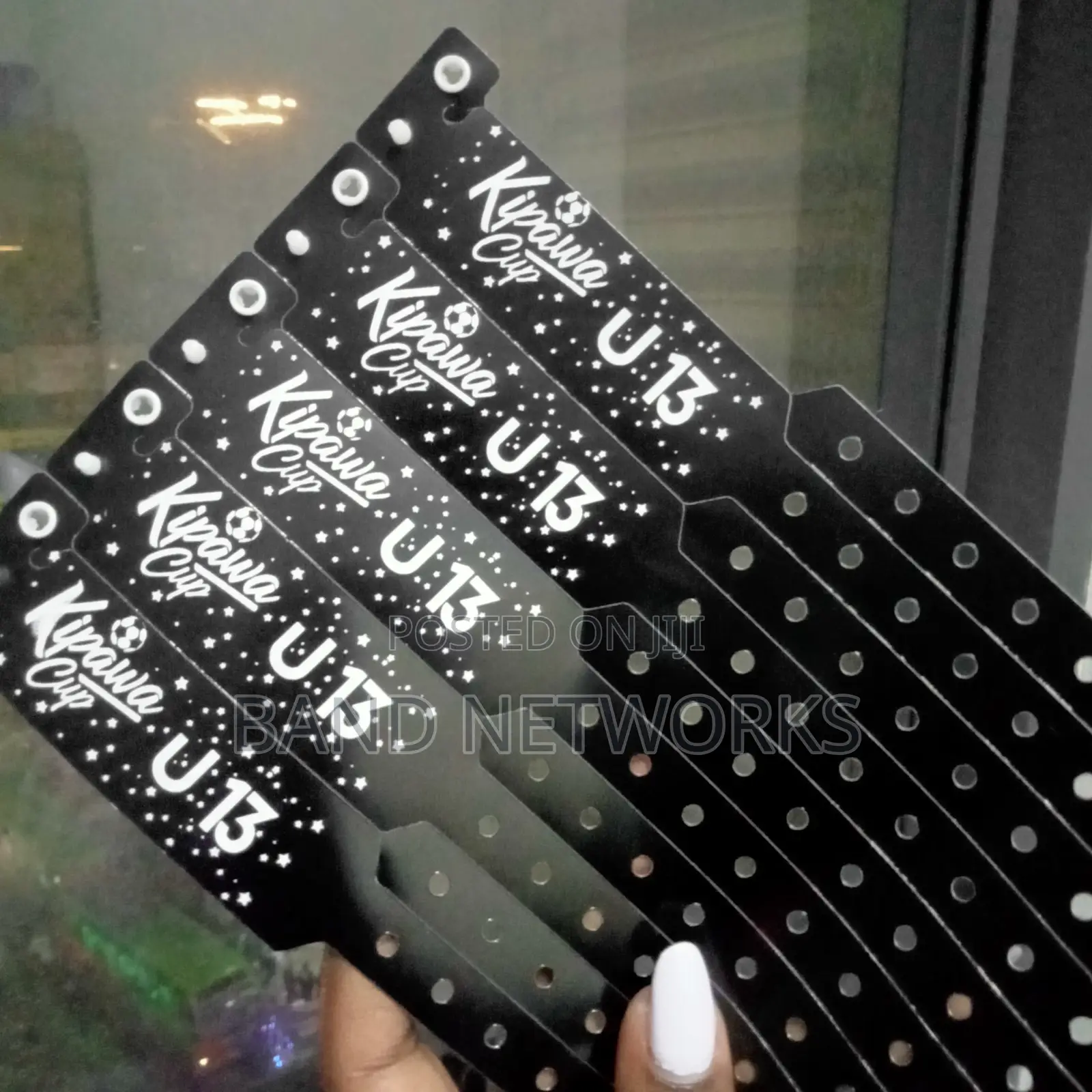 Plastic, Vinyl Glitter One Time Use Event Wristbands