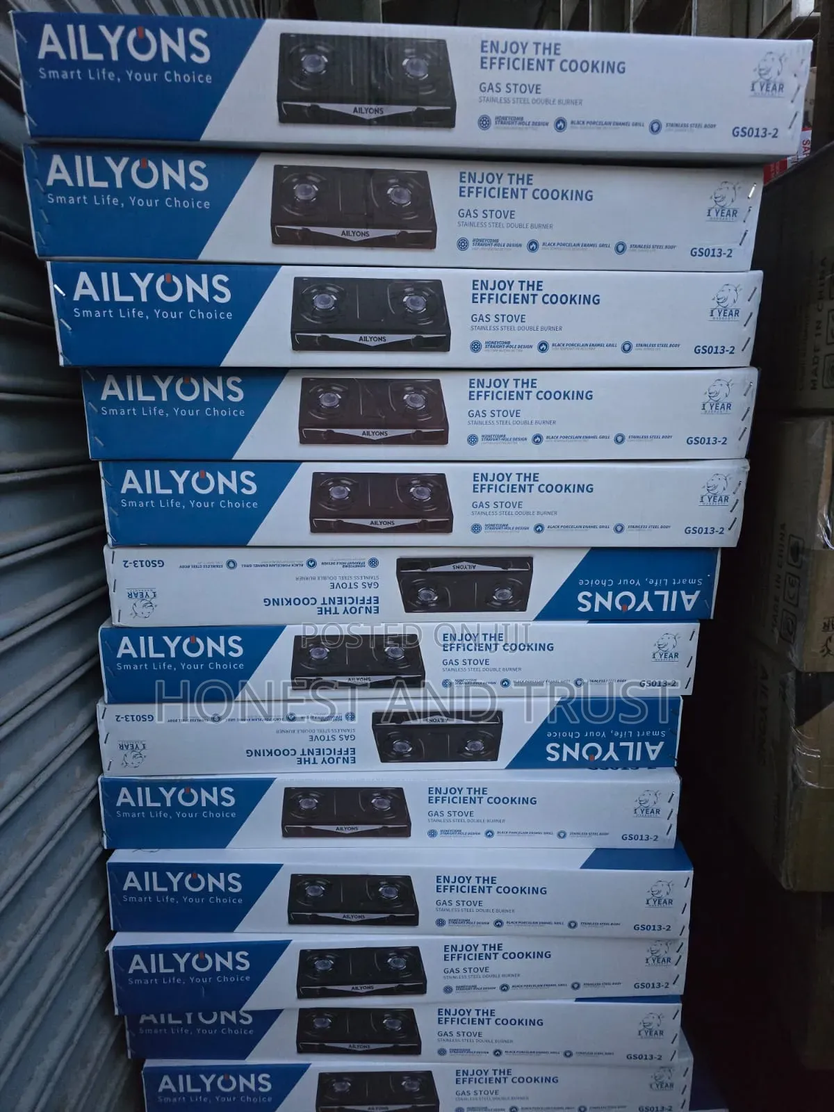 Ailyons 2 Burner Table Top Stainless Steel Gas Stove Cooker