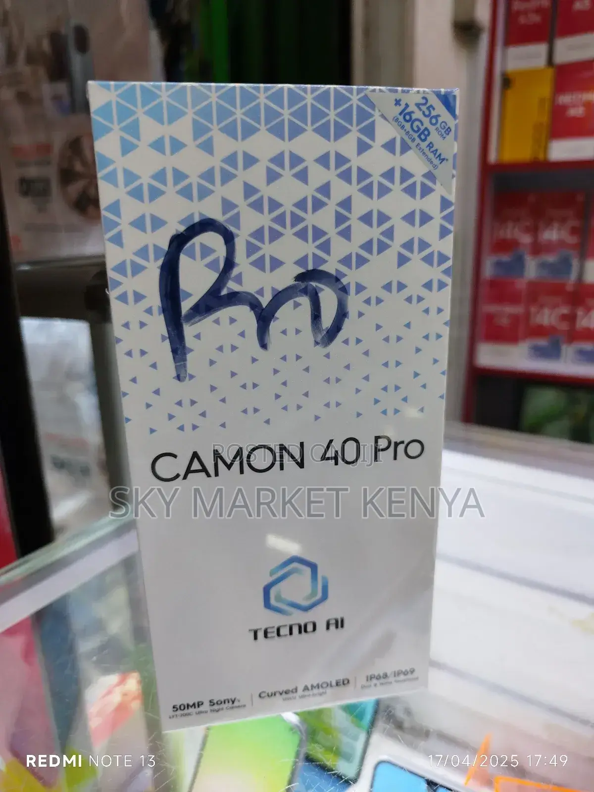 New Tecno Camon 40 Pro 256 GB Black