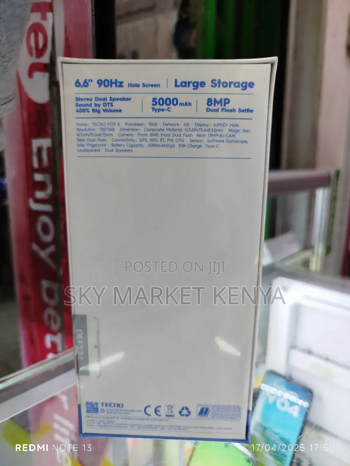 New Tecno Pop 8 64 GB Black