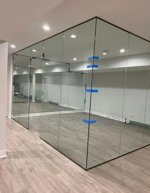 Clear Frameless Office Partitions
