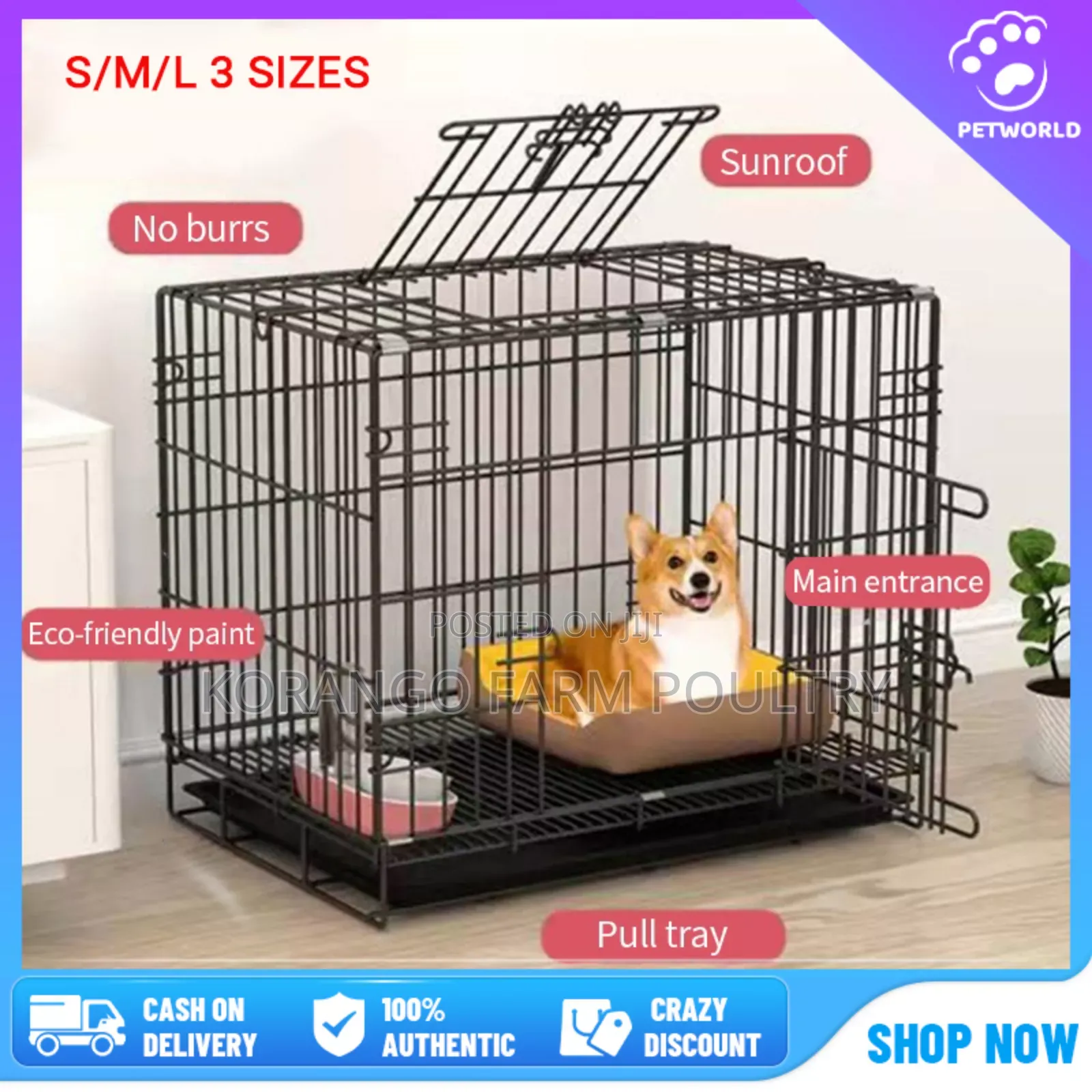 Puppies Foldable Cage