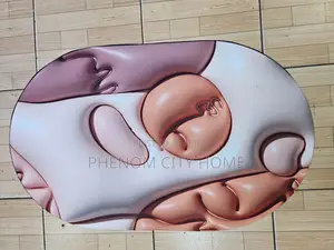 Oval Bathroom Mats Available in Stone Marble Design