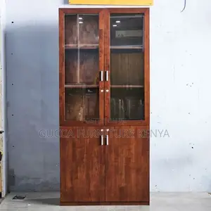 Office Cabinet:Glass Door Mahogany File Cabinet With Lock