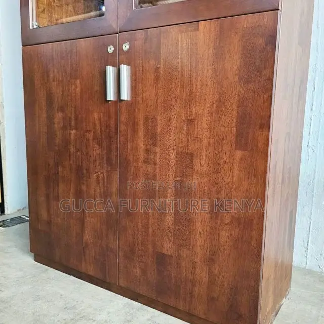 Office Cabinet:Glass Door Mahogany File Cabinet With Lock