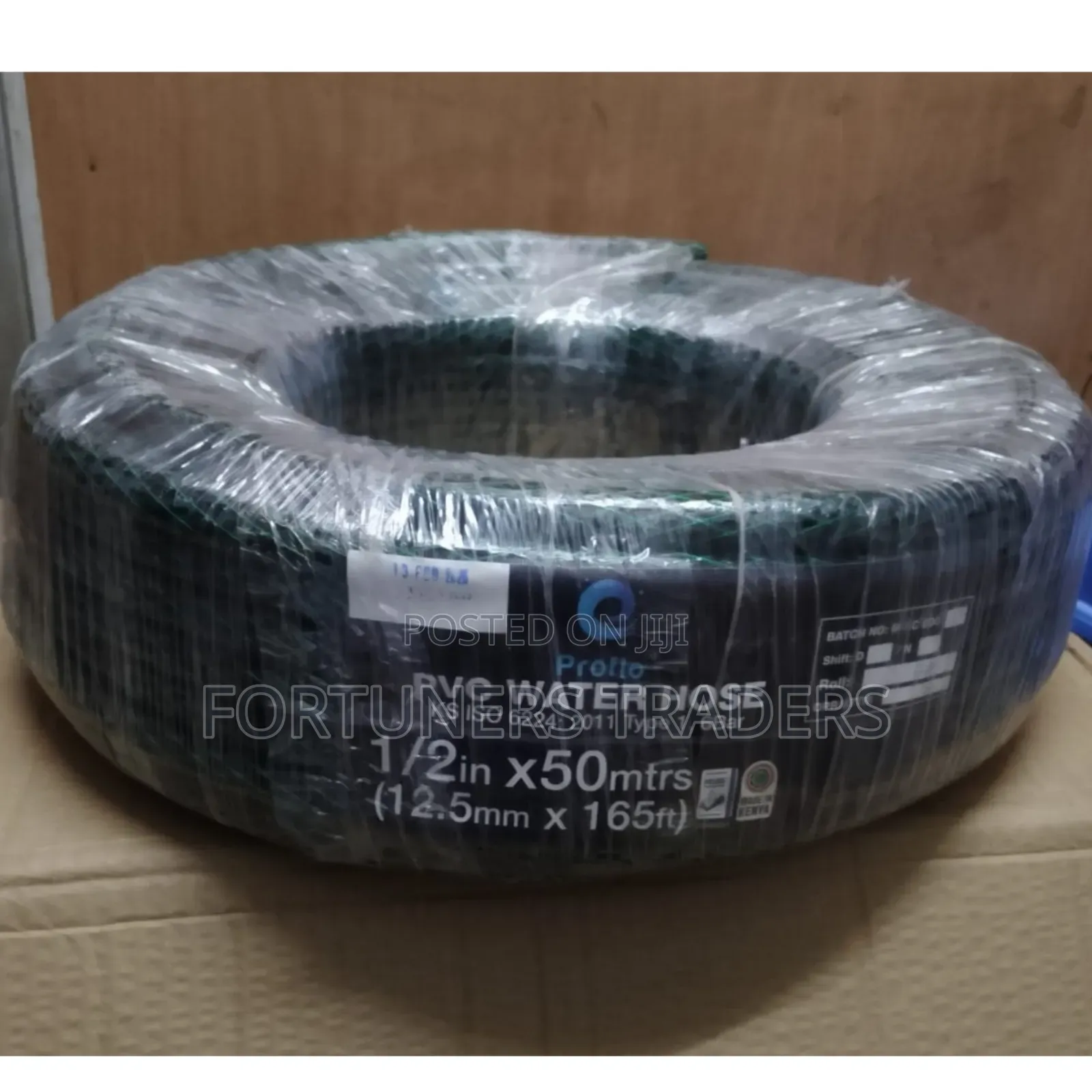 Green Braided Hose Pipe 1/2" 50mtrs Roll.