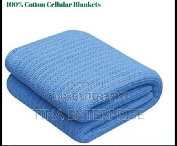 Cellular Blankets/Blue Hospital Blankets - main view