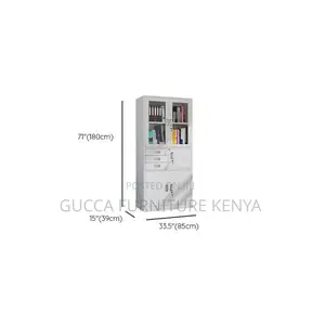 Cabinets:White Steel 2-Wide Supplies Cabinet With Safe