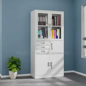 Cabinets: 2-Door Steel Storage Locker With Built-in Safe