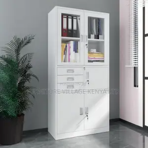 Cabinets: 2-Door Steel Storage Locker With Built-in Safe