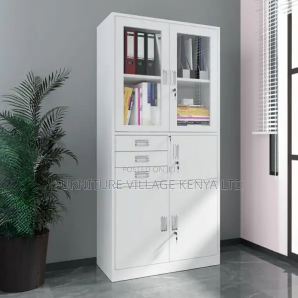 Cabinets: 2-Door Steel Storage Locker With Built-in Safe