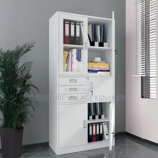 Cabinets: 2-Door Steel Storage Locker With Built-in Safe