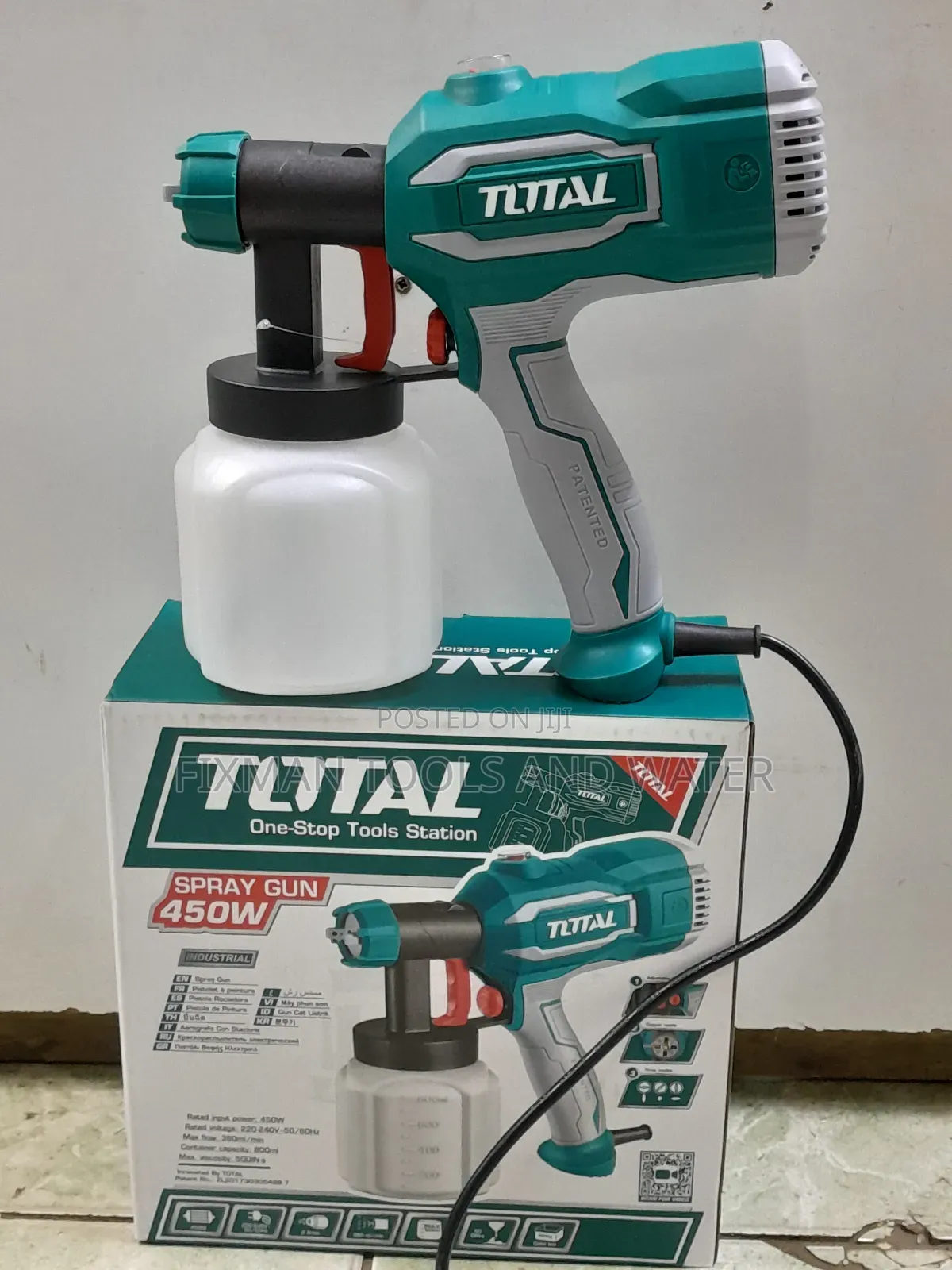 Electric Total Spray Gun 450 Watts Fine Finish