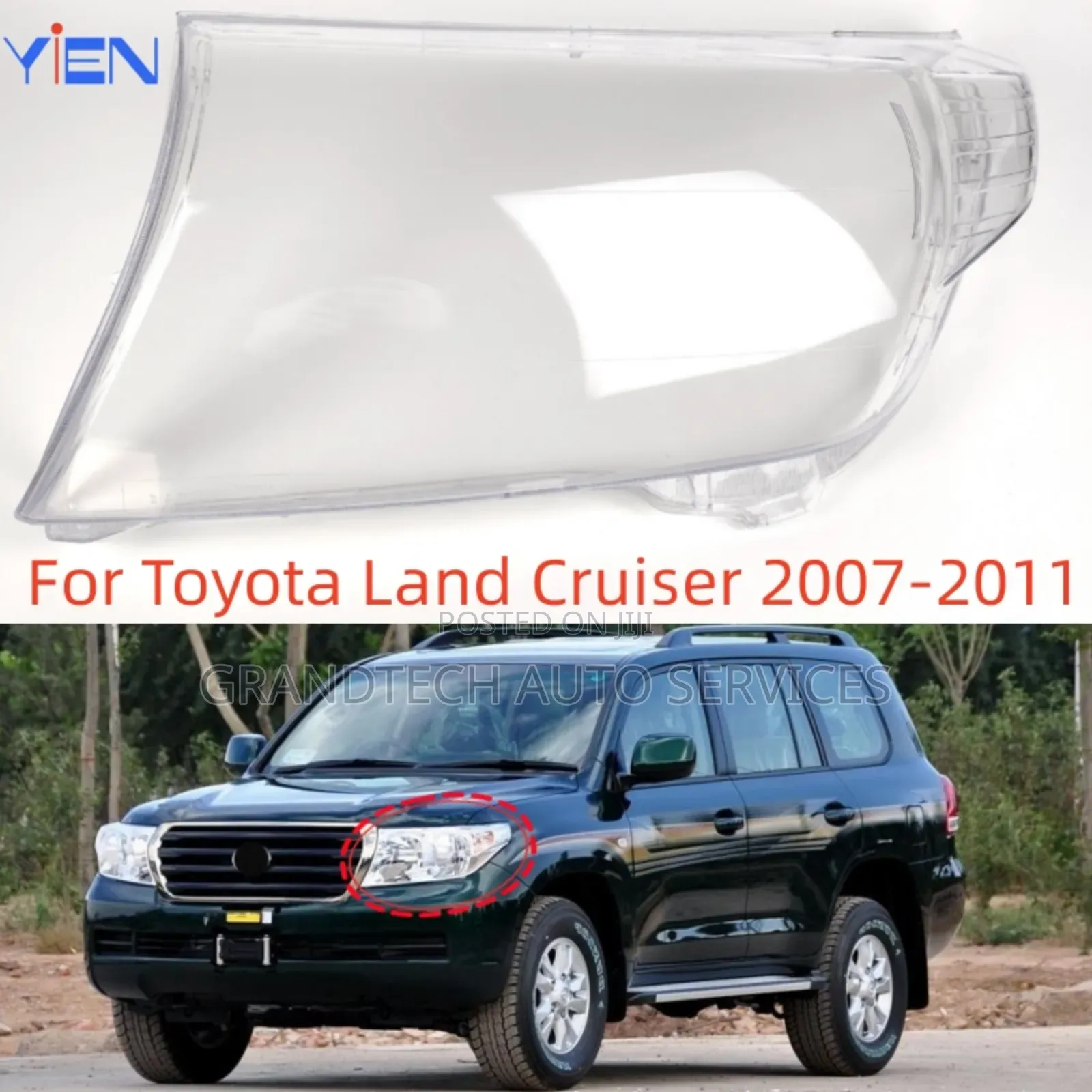 Landcruiser 200 Series 2007-2011 Headlight Lens Cover