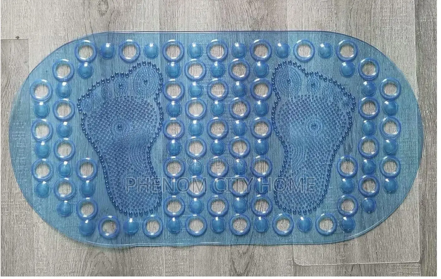 Blue Antislip Clear Bathroom Mats