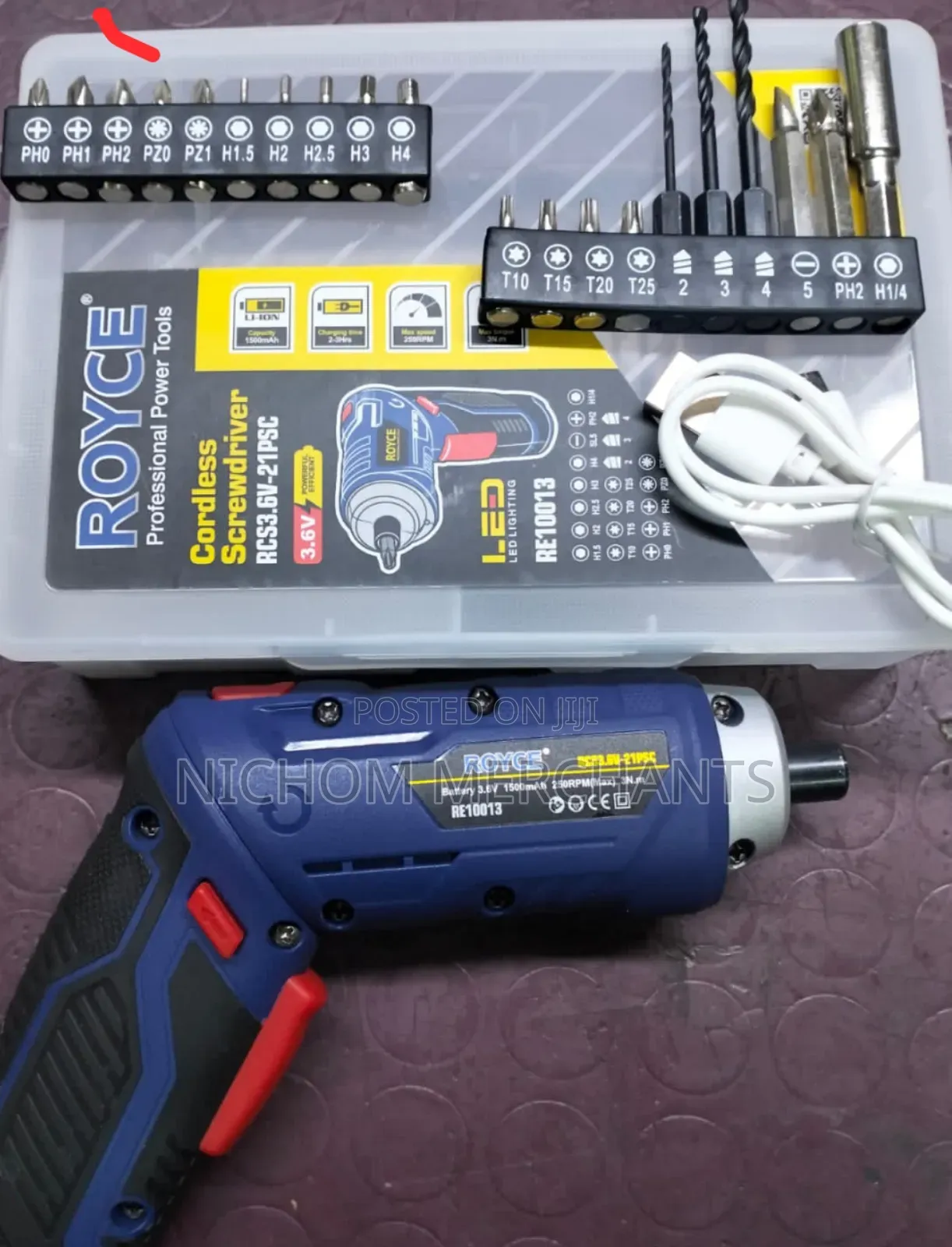 Royce 3.6v Cordless Screwdriver/Electric Screwdriver