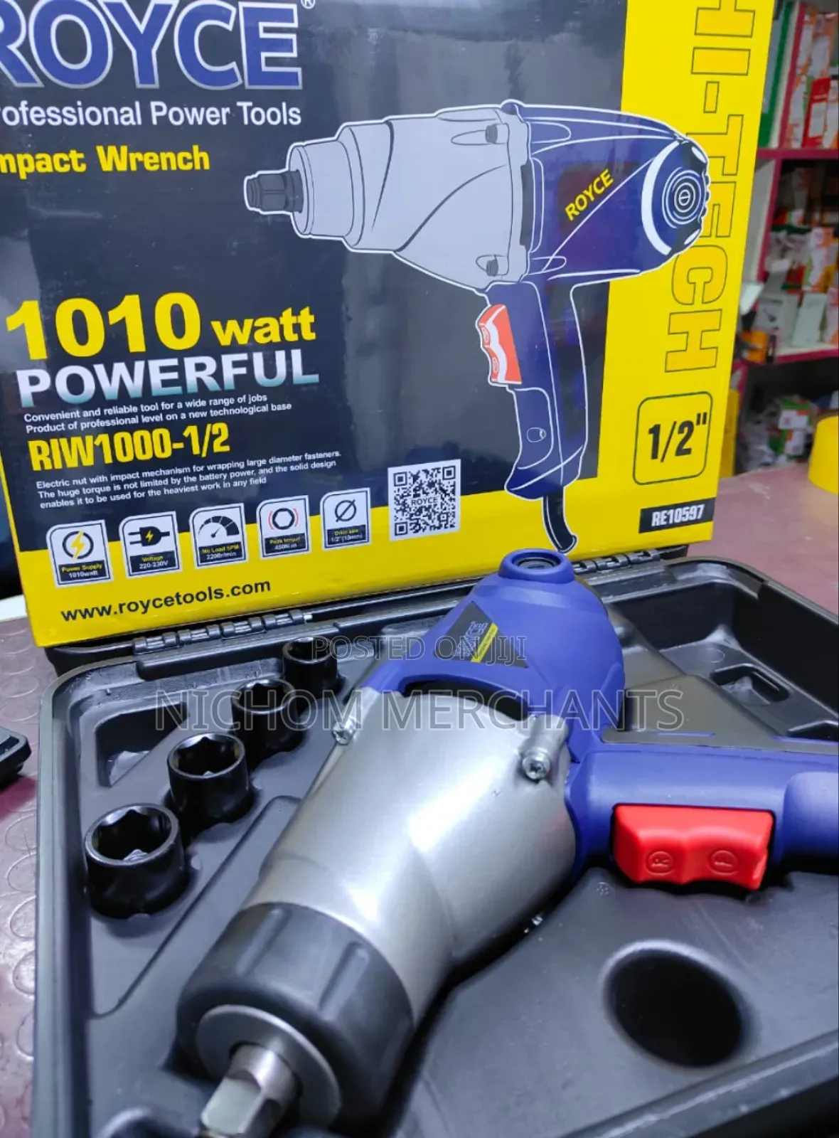 1010watts Royce Electric Impact Wrench/1/2inch Drive Impact