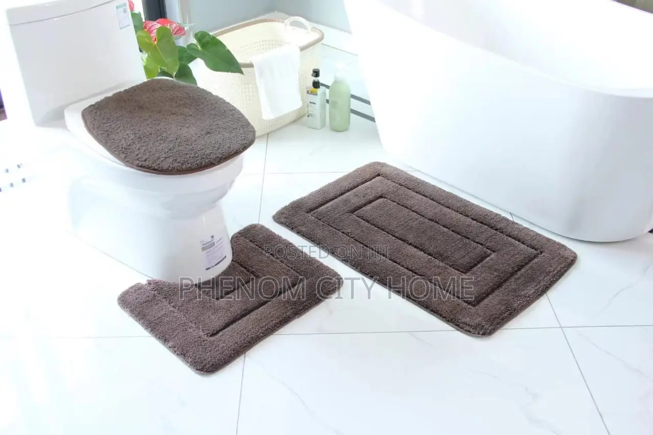 Elegant 3 Piece Toilet Set Mat