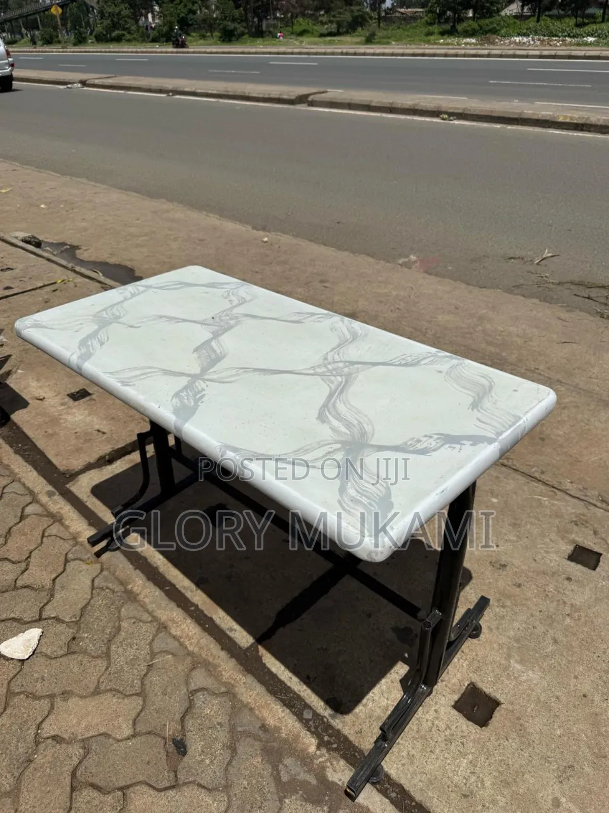 White Marble Restaurant Or Dinning Table