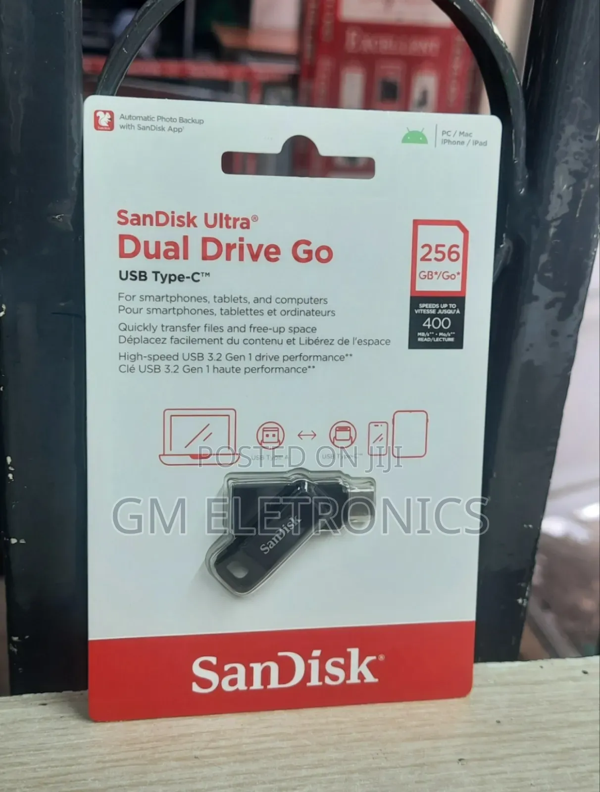 Dual Drive Go Usb Type-C- 256gb for Smart Phones Laptops