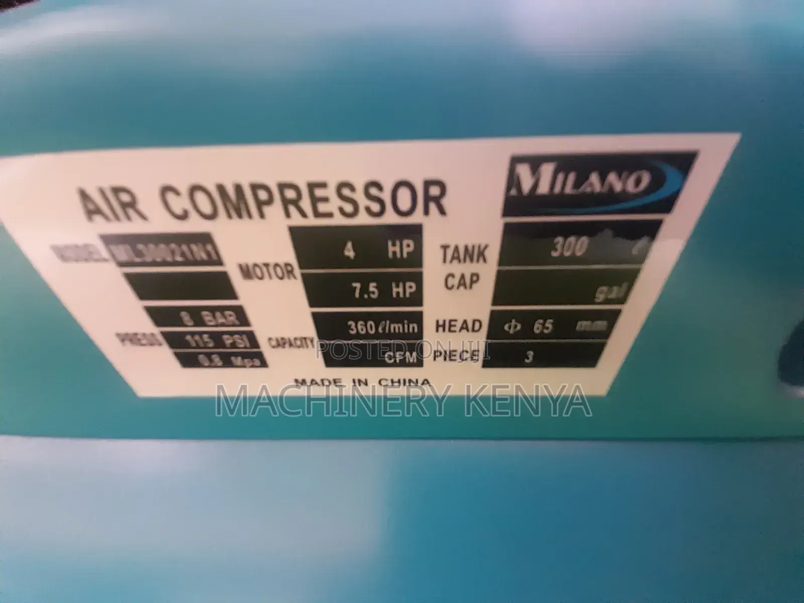 300litres Milano Air Compressor Machine